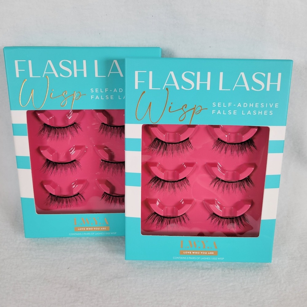 LWYA by Kim Gravel Bundle Flash Lash Self-Adhesive False Lash 002 Wisp Black